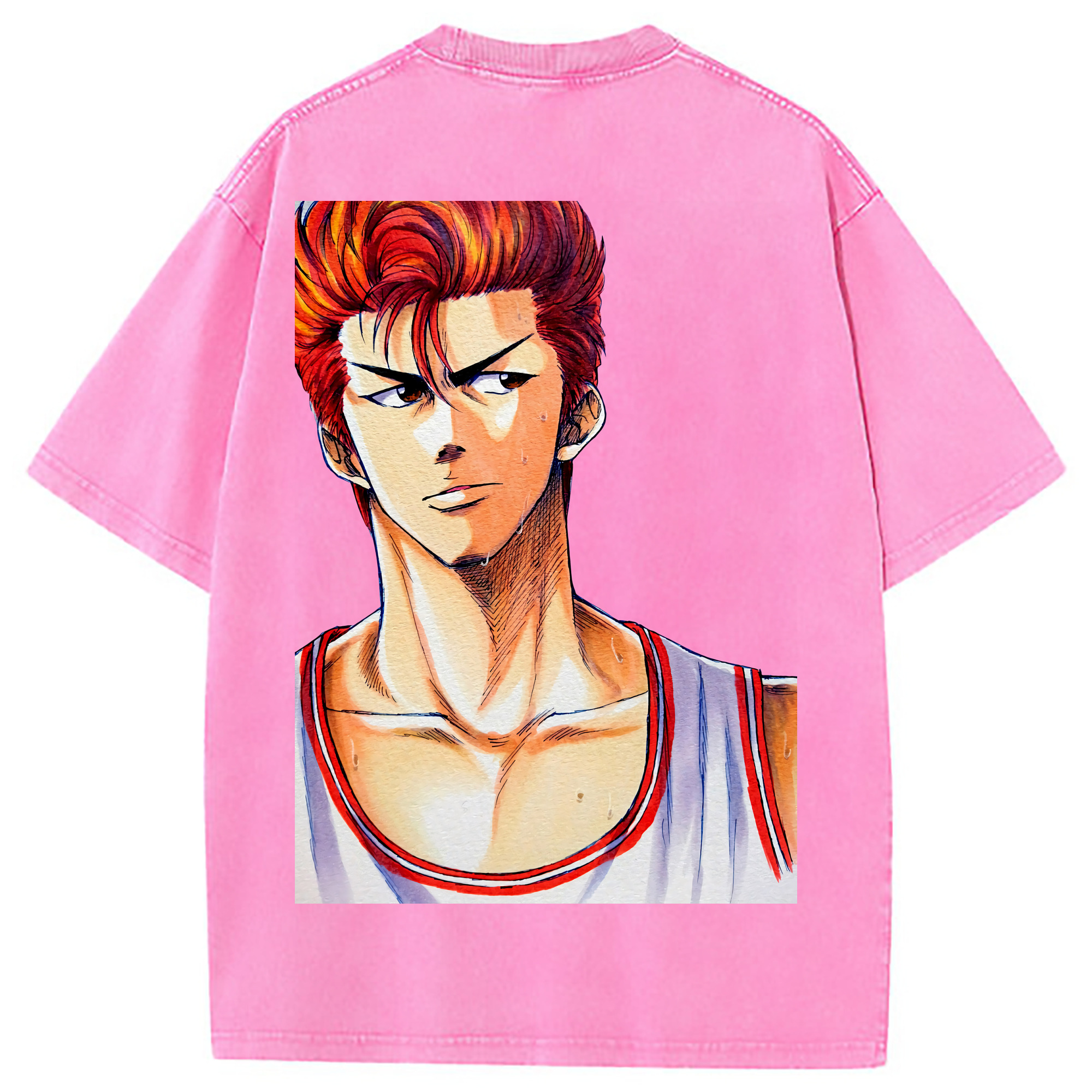 （画像用） SLAM DUNK／スラムダンク 綿100% ヴィンテージ風 半袖Tシャツ（背面プリント）
